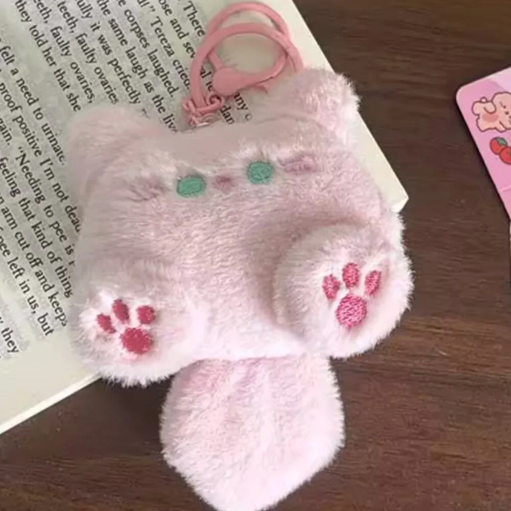 🧸 Plush Kitty Backpack Charm - Pink